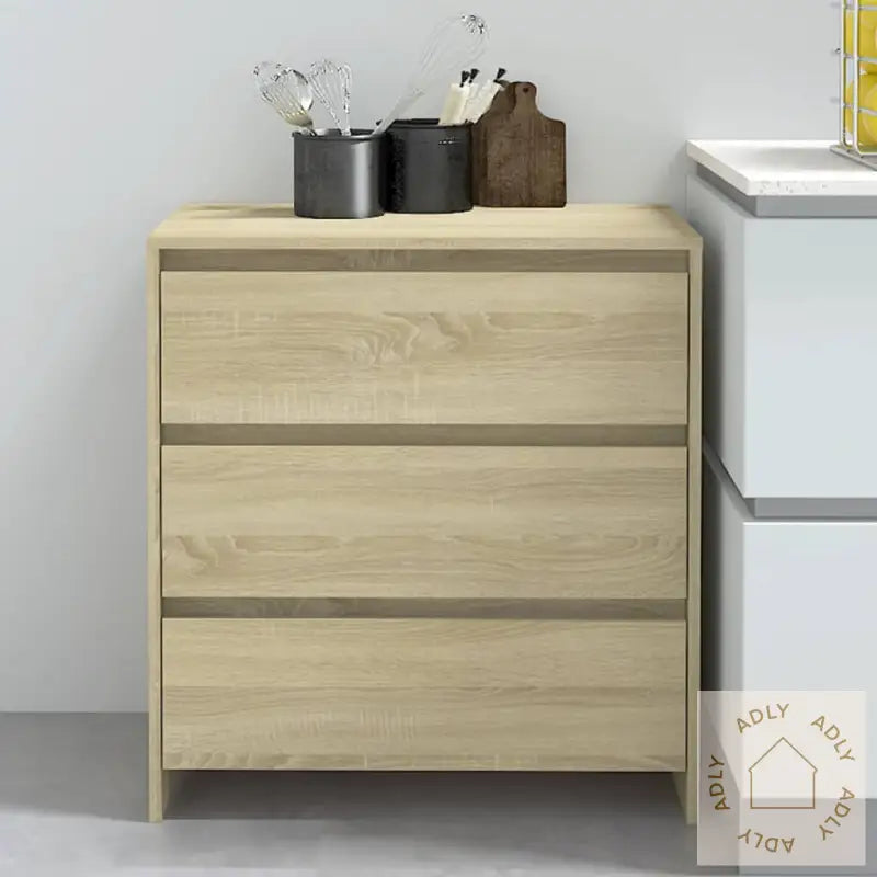 Skjenk Sonoma Eik 70X41X75 Cm Konstruert Tre