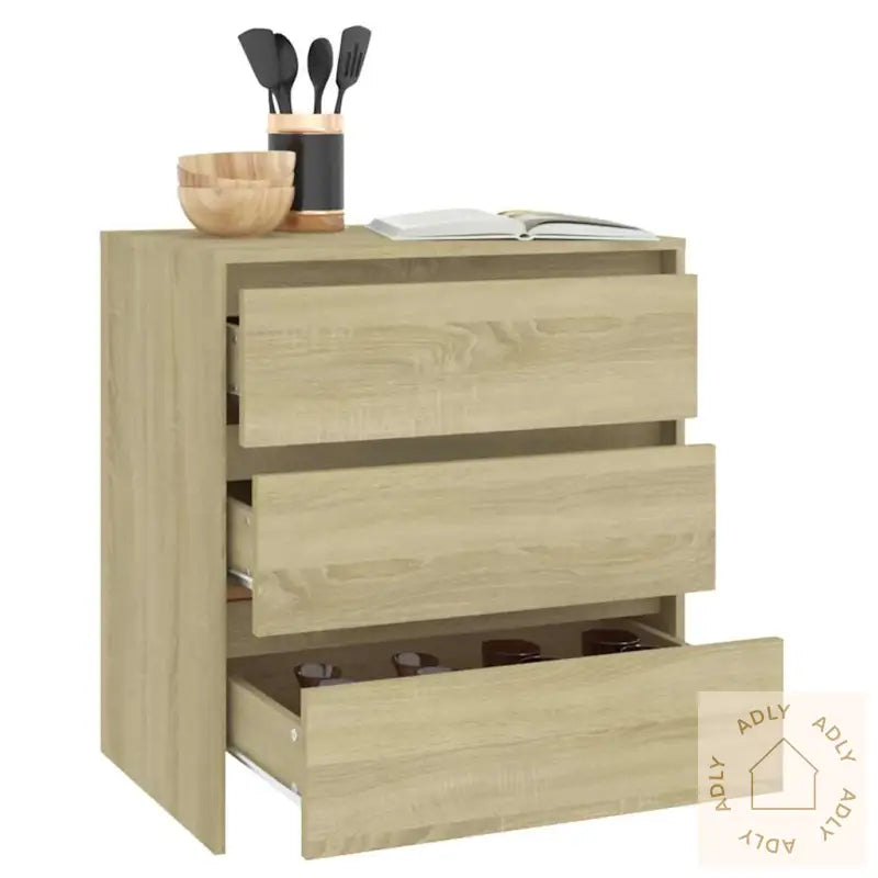Skjenk Sonoma Eik 70X41X75 Cm Konstruert Tre