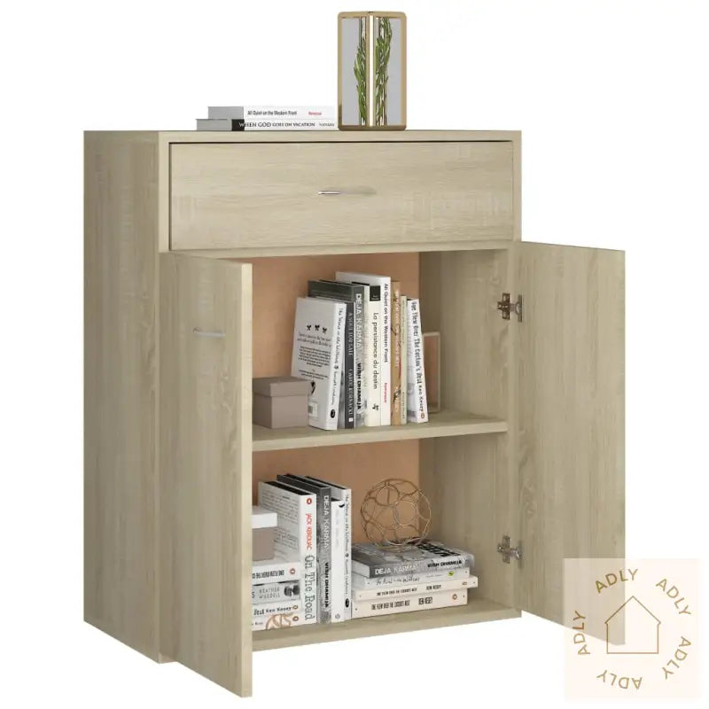 Skjenk Sonoma Eik 60X30X75 Cm Konstruert Tre