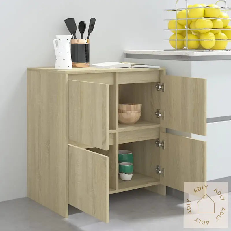 Skjenk Sonoma Eik 70X41X75 Cm Konstruert Tre