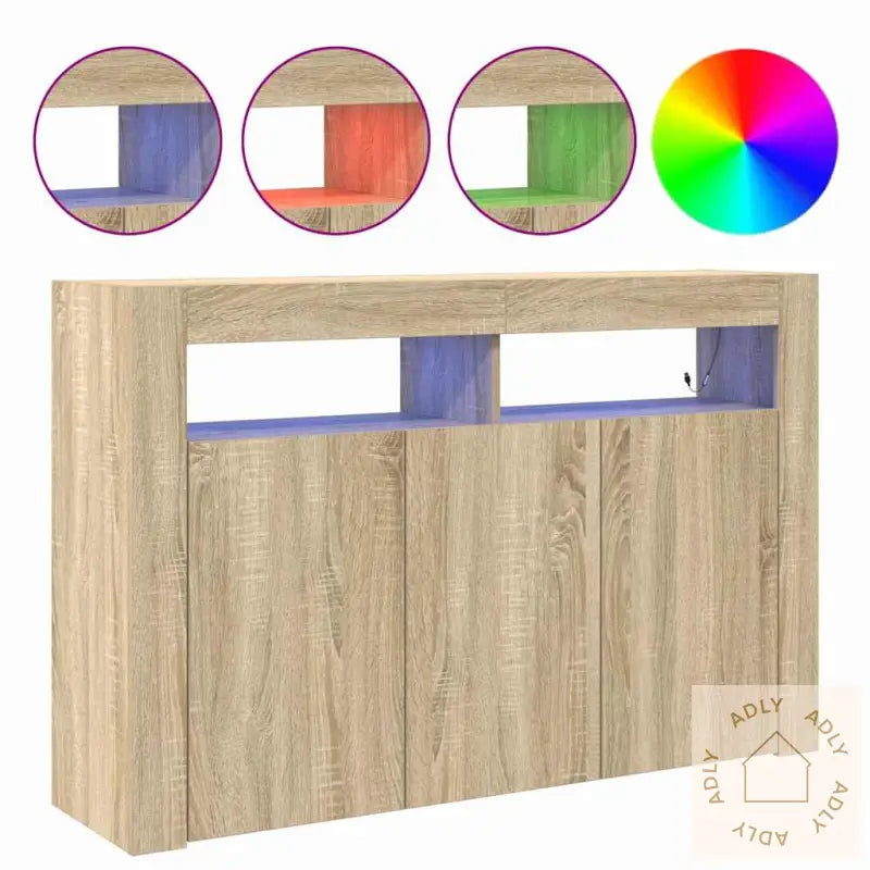 Skap Sonoma Eik Konstruert Tre 116 X 30 X 75 Cm Skap