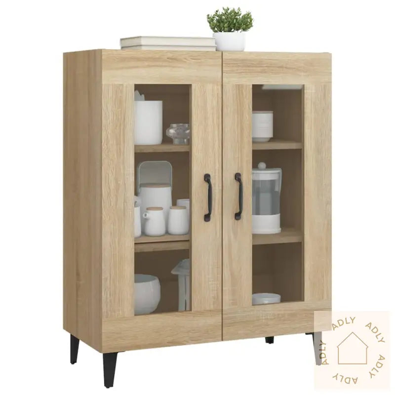 Skjenk Sonoma Eik 69,5X34X90 Cm Konstruert Tre