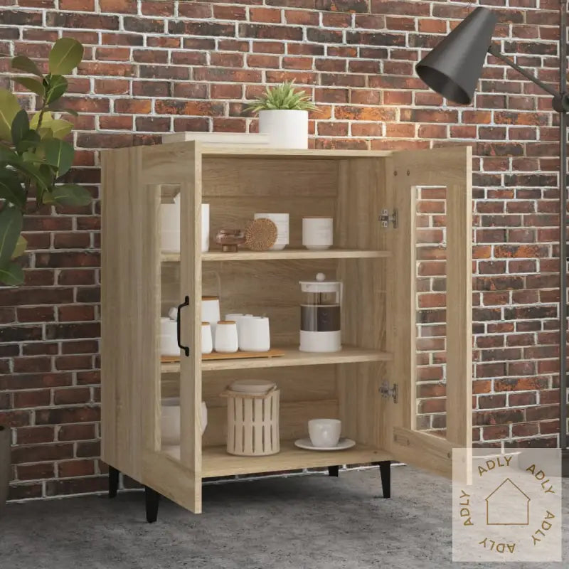 Skjenk Sonoma Eik 69,5X34X90 Cm Konstruert Tre