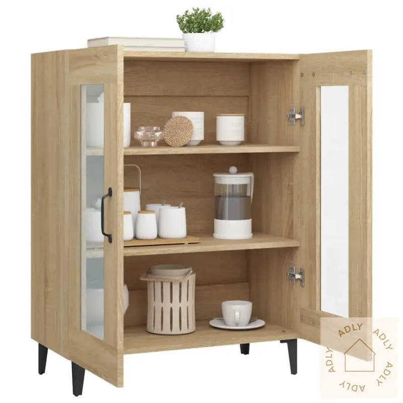 Skjenk Sonoma Eik 69,5X34X90 Cm Konstruert Tre