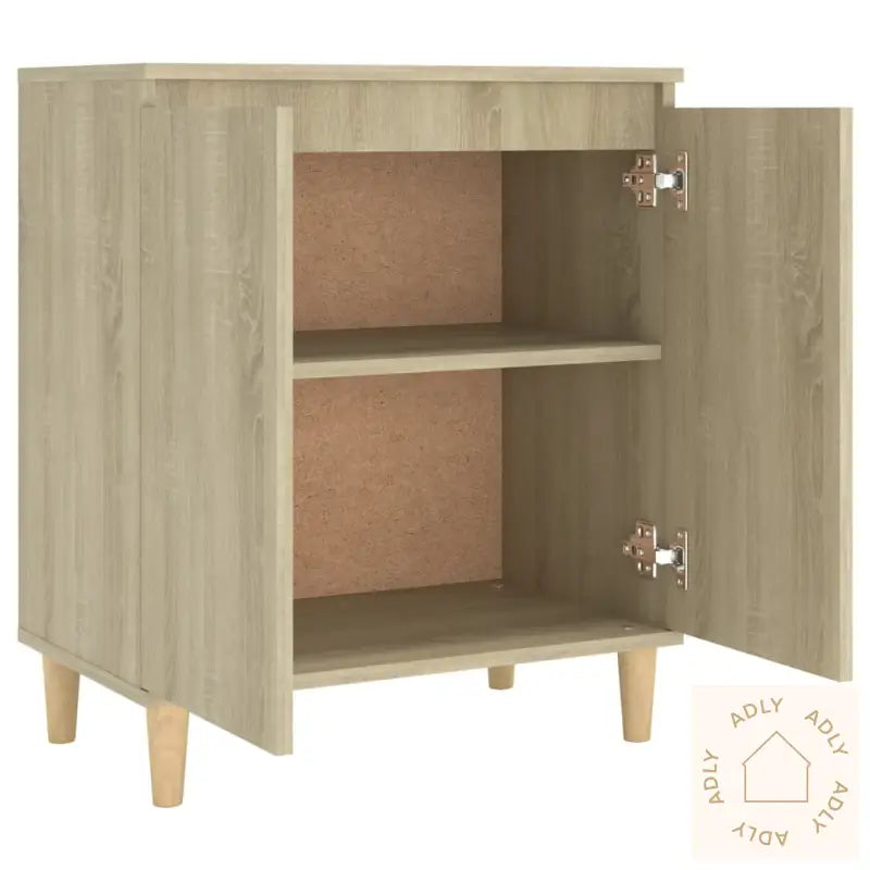 Skjenk Med Ben I Heltre Sonoma Eik 60X35X70 Cm Konstruert Tre