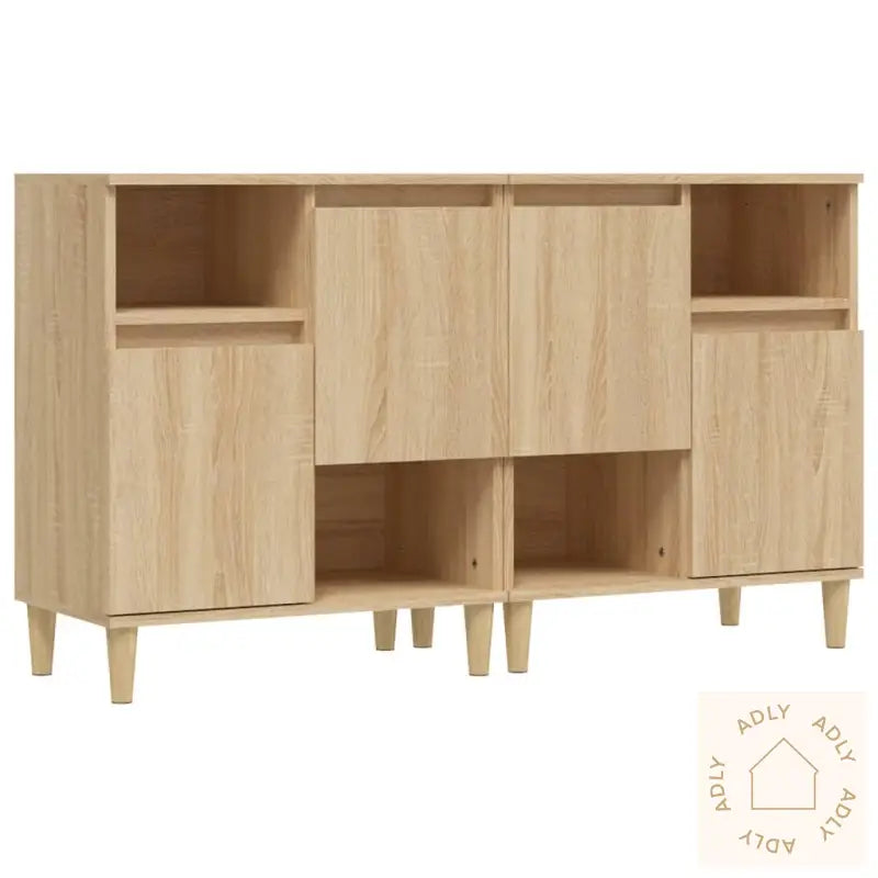 Skjenker 2 Stk Sonoma Eik 60X35X70 Cm Konstruert Tre
