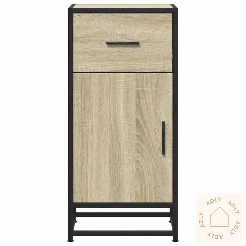 Skjenk Sonoma Eik 35,5X35X76 Cm Konstruert Tre Og Metall