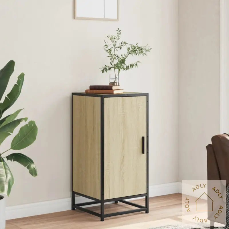 Skjenk Sonoma Eik 35,5X35X76 Cm Konstruert Tre Og Metall