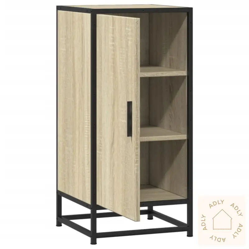 Skjenk Sonoma Eik 35,5X35X76 Cm Konstruert Tre Og Metall