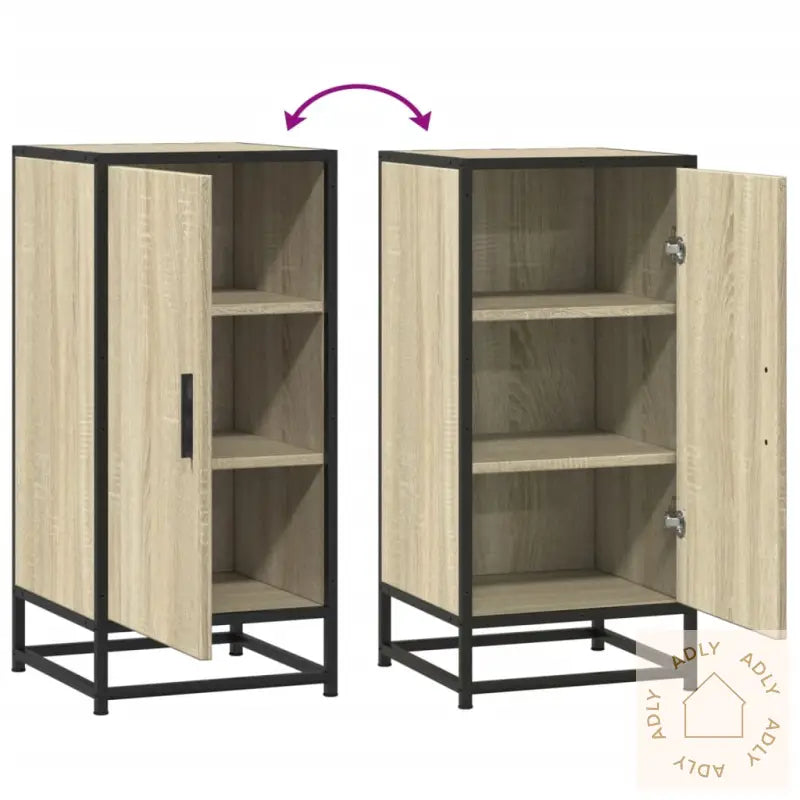 Skjenk Sonoma Eik 35,5X35X76 Cm Konstruert Tre Og Metall