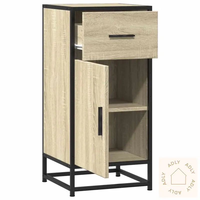 Skjenk Sonoma Eik 35,5X35X76 Cm Konstruert Tre Og Metall