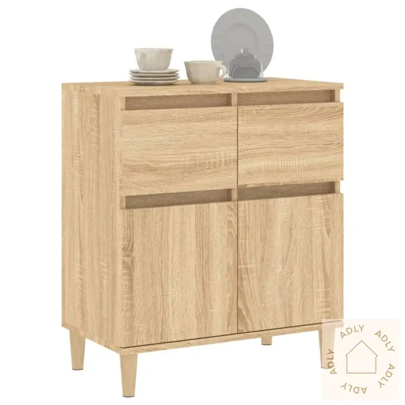 Skjenk Sonoma Eik 60X35X70 Cm Konstruert Tre
