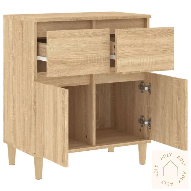 Skjenk Sonoma Eik 60X35X70 Cm Konstruert Tre