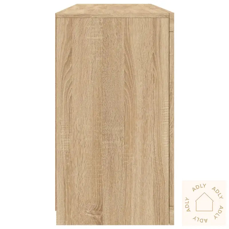 Skjenk Med Led-Lys Sonoma Eik 142,5X37X67 Cm