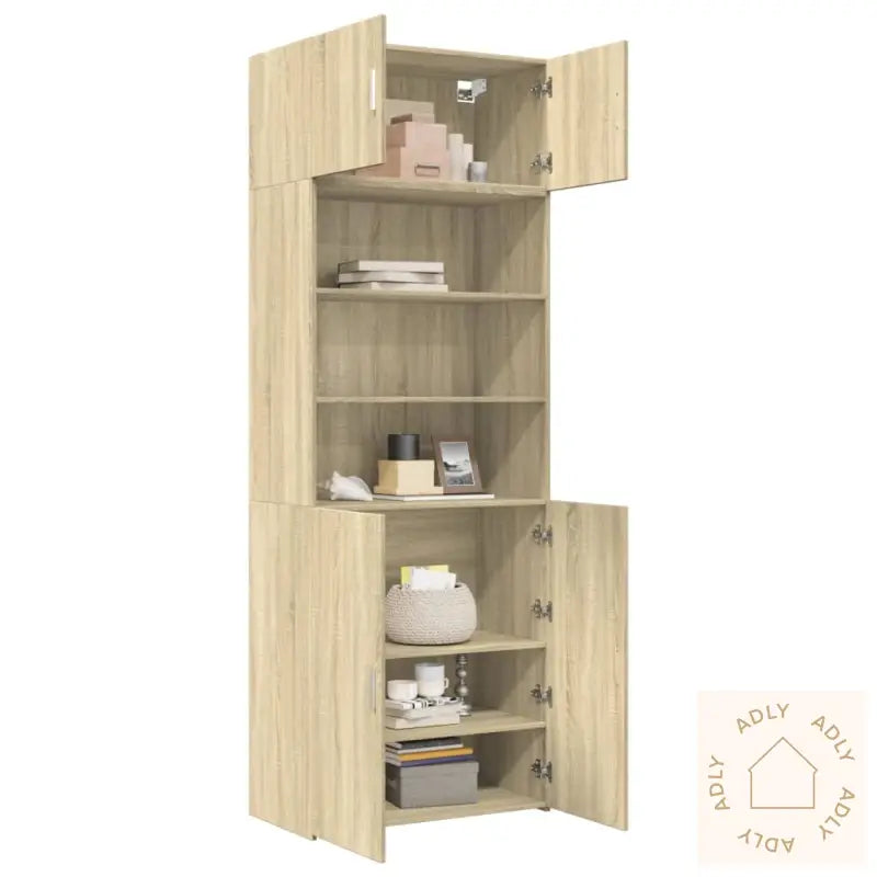 Oppbevaringsskap Sonoma Eik 80X42,5X225 Cm Konstruert Tre