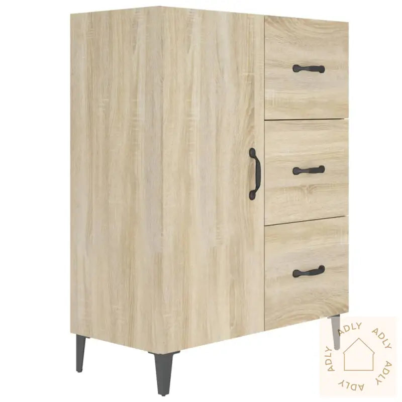 Skjenk Sonoma Eik 69,5X34X90 Cm Konstruert Tre