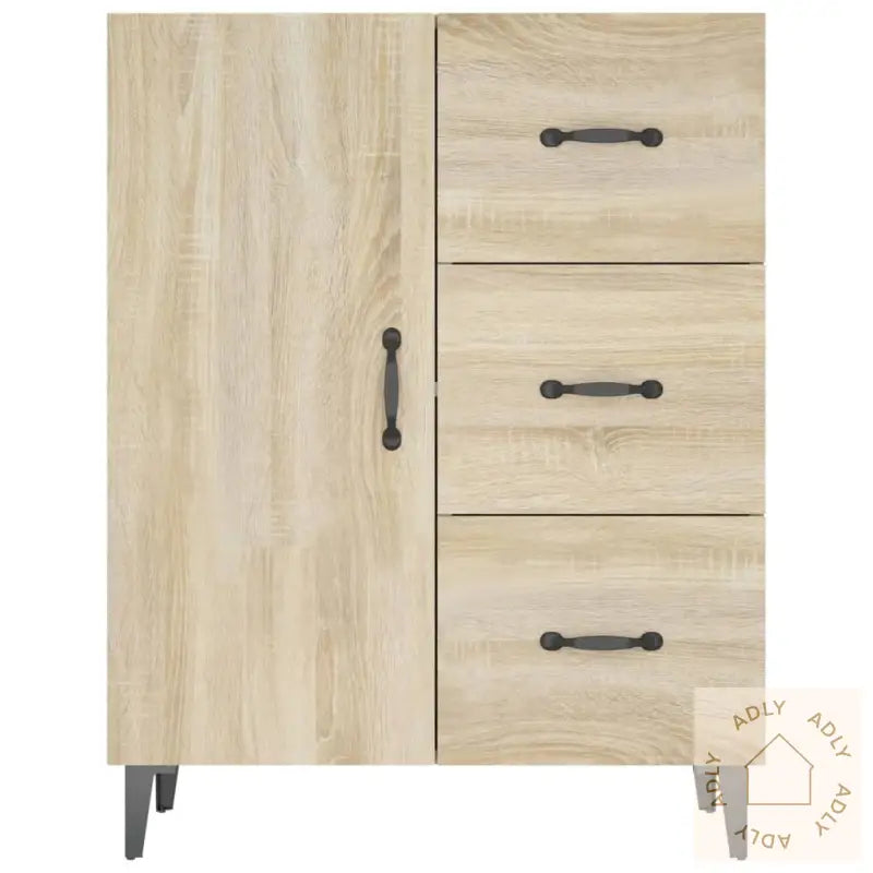 Skjenk Sonoma Eik 69,5X34X90 Cm Konstruert Tre