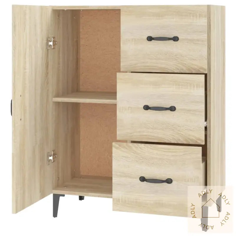 Skjenk Sonoma Eik 69,5X34X90 Cm Konstruert Tre