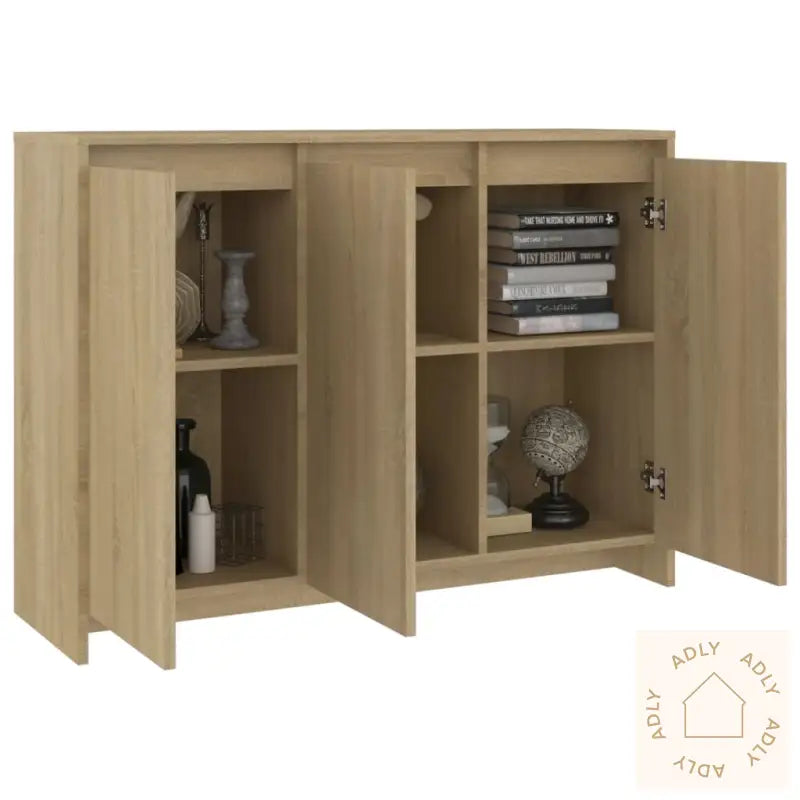 Skjenk Sonoma Eik 102X33X75 Cm Konstruert Tre