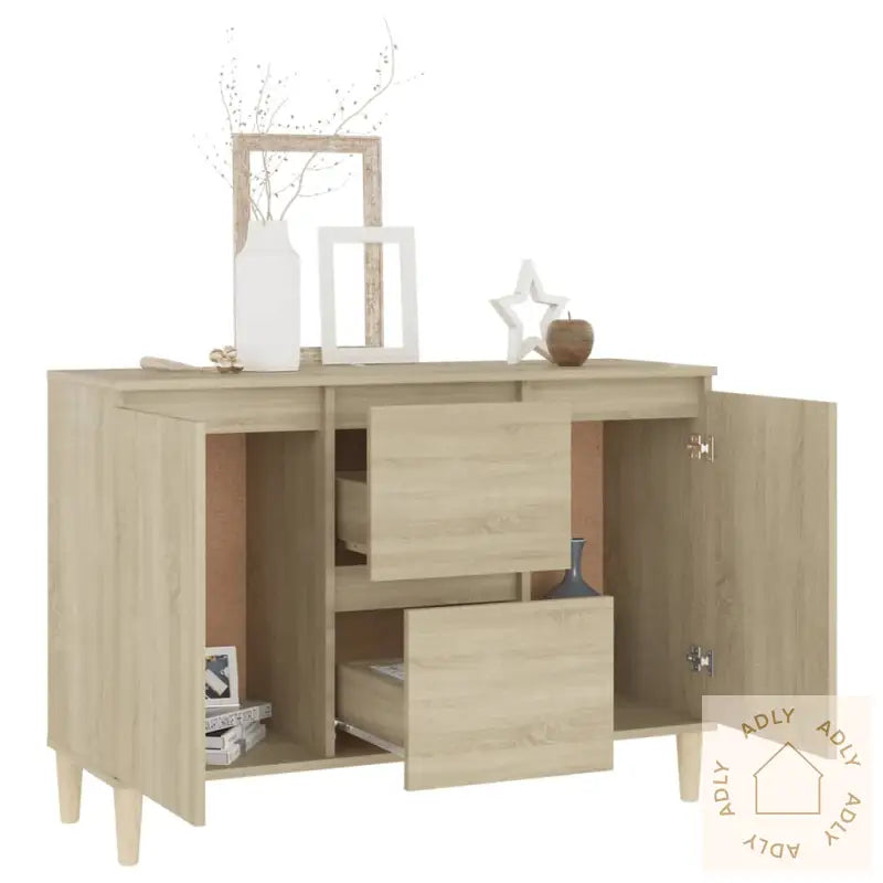 Skjenk Sonoma Eik 101X35X70 Cm Konstruert Tre