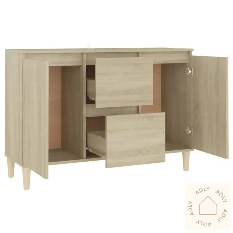 Skjenk Sonoma Eik 101X35X70 Cm Konstruert Tre