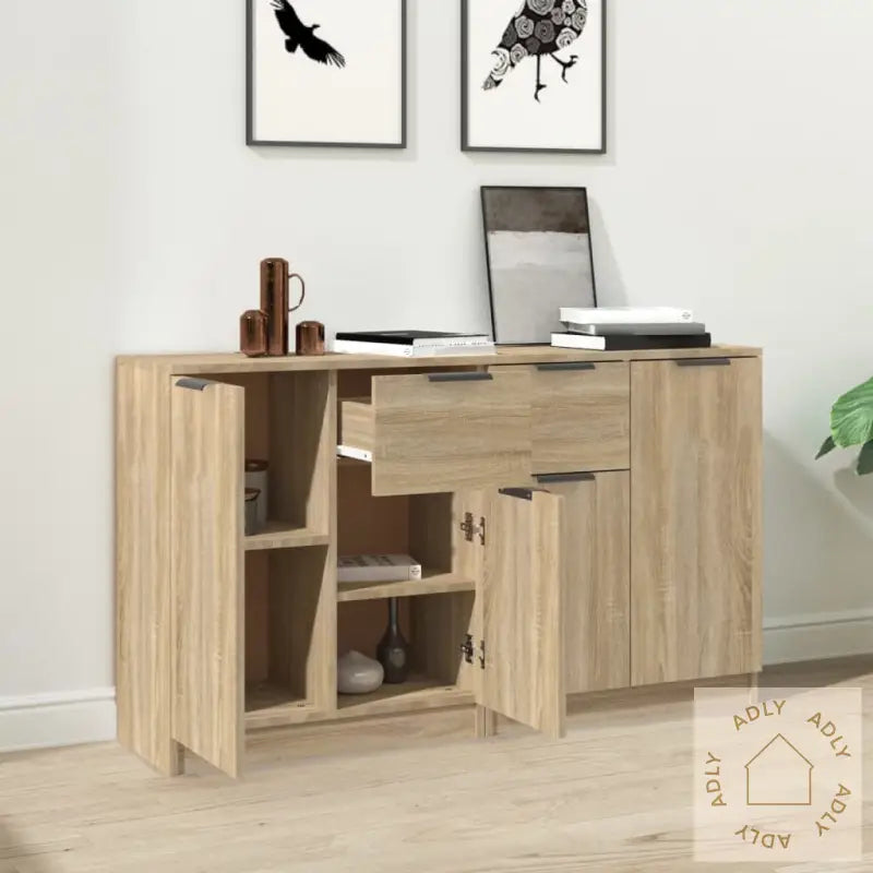 Skjenker 2 Stk Sonoma Eik 60X30X70 Cm Konstruert Tre