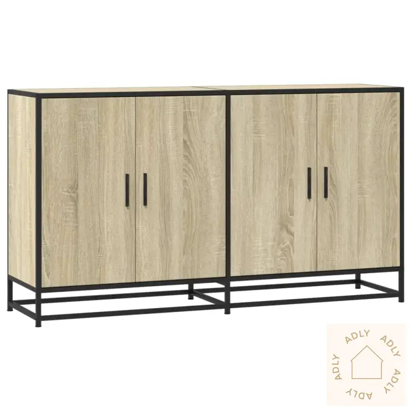 Skjenk Sonoma Eik 134X35X76 Cm Konstruert Tre