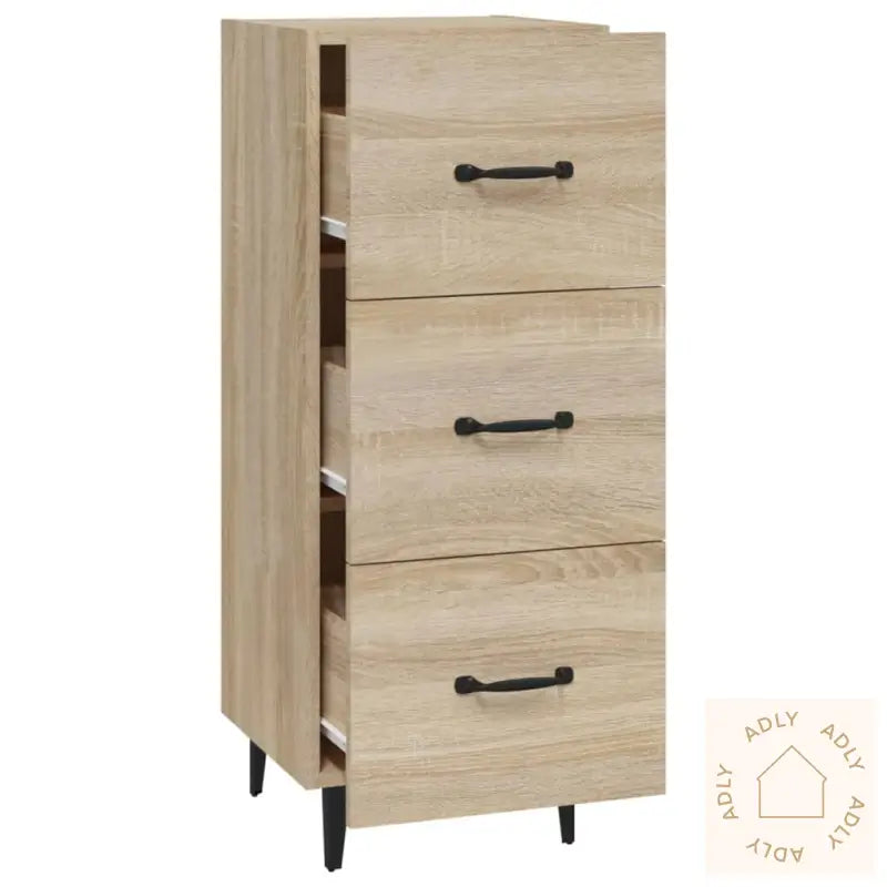Skjenk Sonoma Eik 34,5X34X90 Cm Konstruert Tre