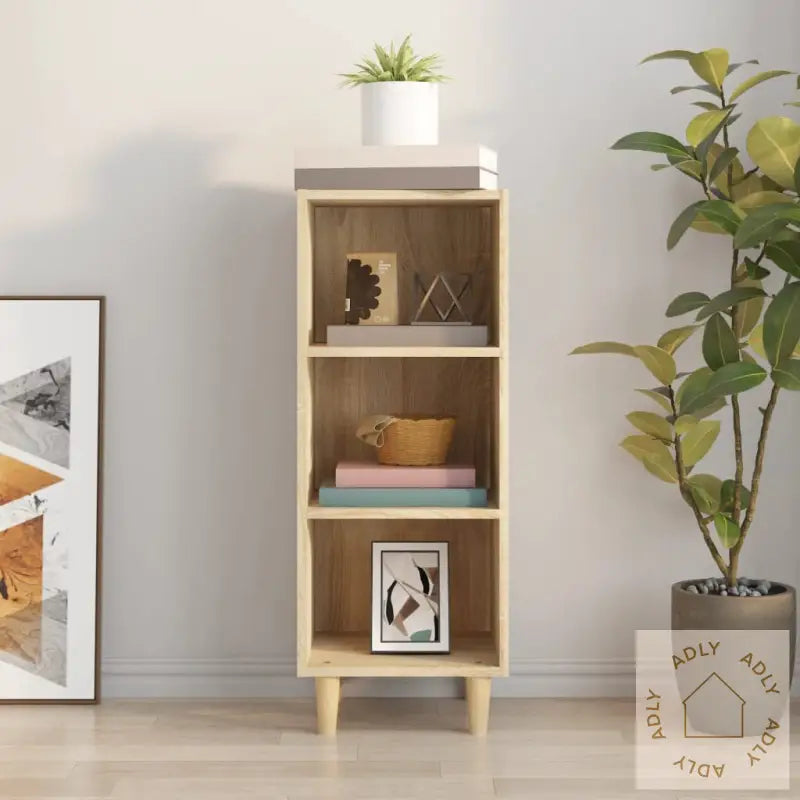 Skjenk Sonoma Eik 34,5X32,5X90 Cm Konstruert Tre