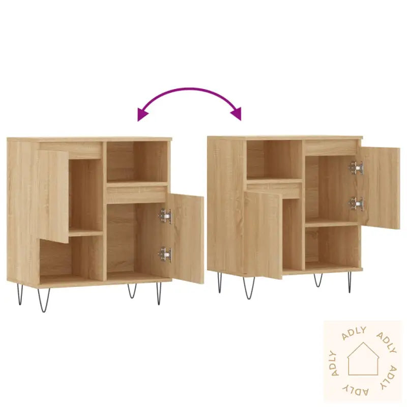 Skjenk Sonoma Eik 60X35X70 Cm Konstruert Tre