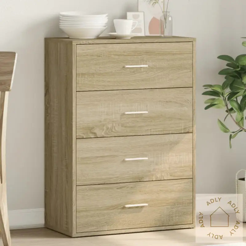 Skjenk Sonoma Eik 60X31X84 Cm Konstruert Tre