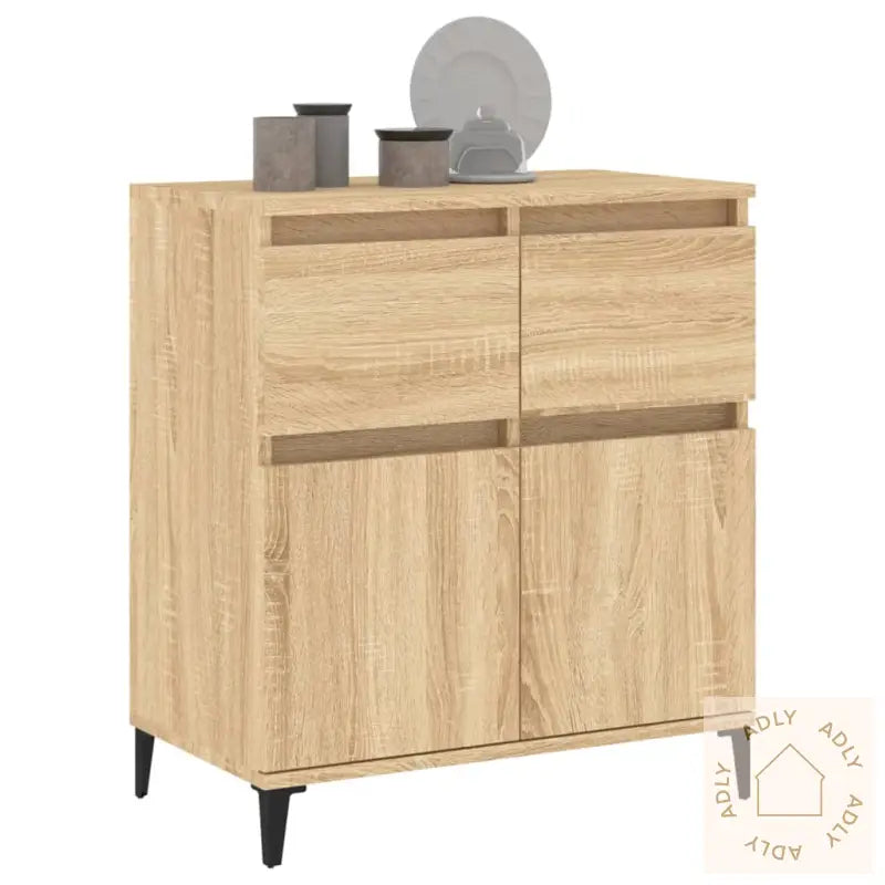 Skjenk Sonoma Eik 60X35X70 Cm Konstruert Tre