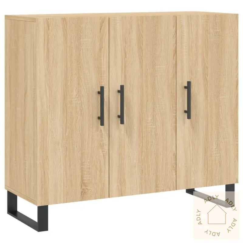 Skjenk Sonoma Eik 90X34X80 Cm Konstruert Tre