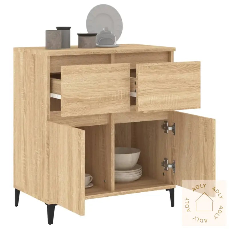 Skjenk Sonoma Eik 60X35X70 Cm Konstruert Tre