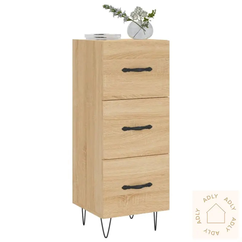 Skjenk Sonoma Eik 34,5X34X90 Cm Konstruert Tre