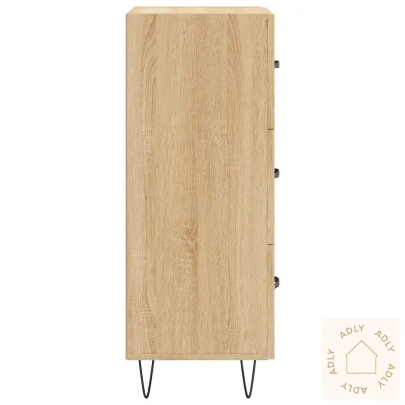 Skjenk Sonoma Eik 34,5X34X90 Cm Konstruert Tre