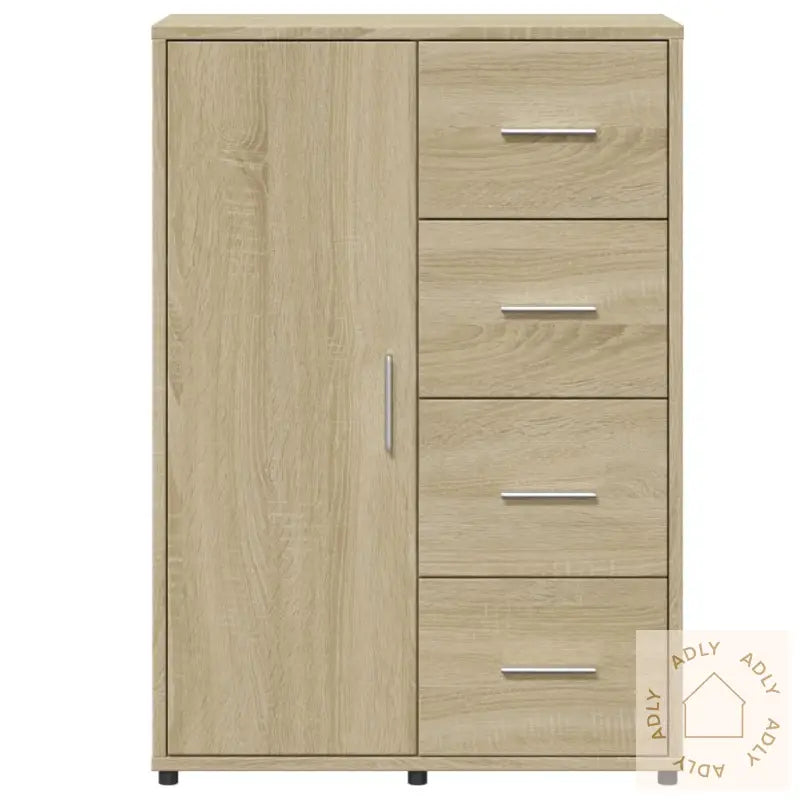 Skjenk Sonoma Eik 60X31X84 Cm Konstruert Tre