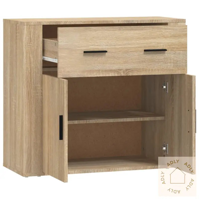 Skjenk Sonoma Eik 80X33X70 Cm Konstruert Tre