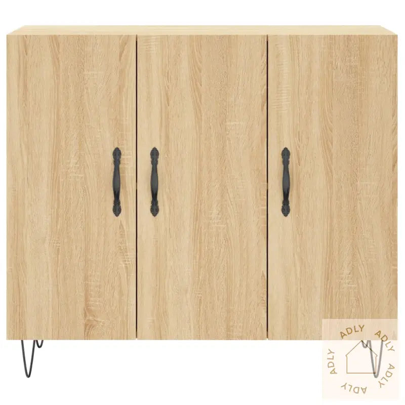 Skjenk Sonoma Eik 90X34X80 Cm Konstruert Tre