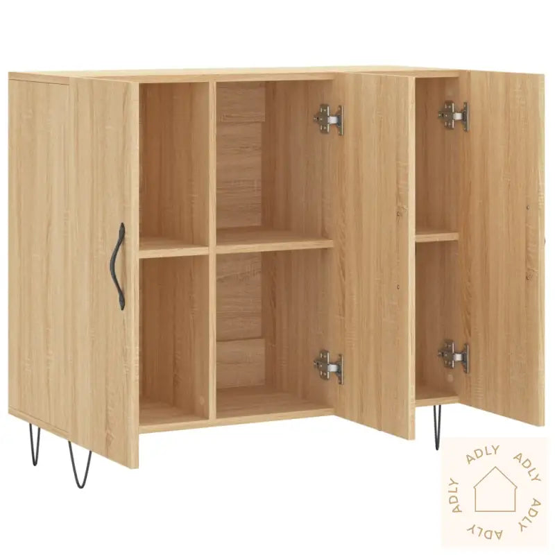 Skjenk Sonoma Eik 90X34X80 Cm Konstruert Tre