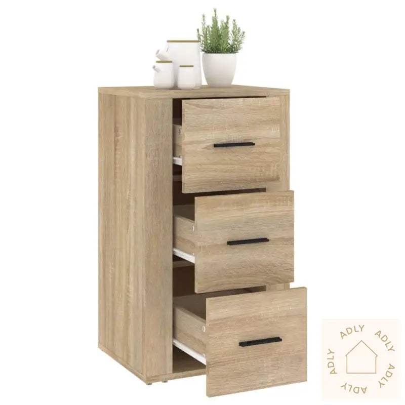 Skjenk Sonoma Eik 40X33X70 Cm Konstruert Tre