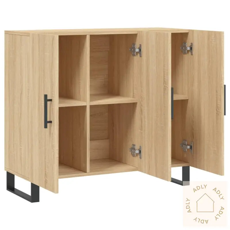 Skjenk Sonoma Eik 90X34X80 Cm Konstruert Tre