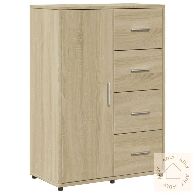Skjenk Sonoma Eik 60X31X84 Cm Konstruert Tre
