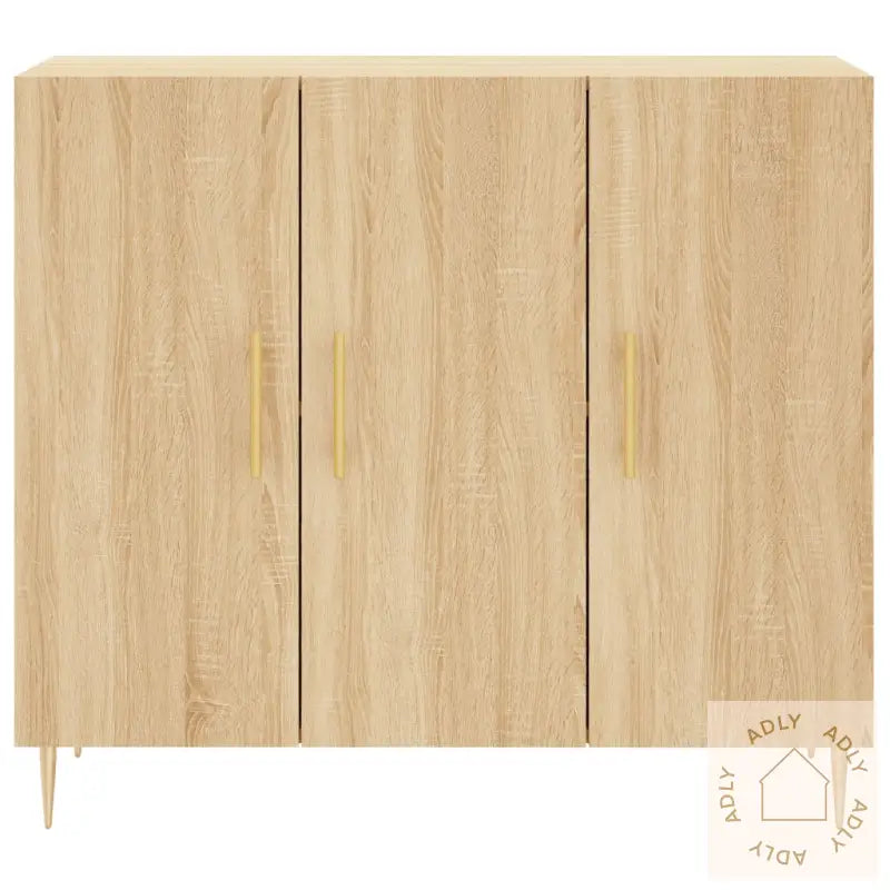 Skjenk Sonoma Eik 90X34X80 Cm Konstruert Tre