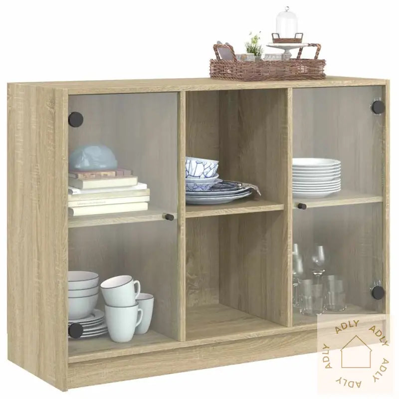 Skjenk Sonoma Eik 102X37X75,5 Cm Konstruert Tre