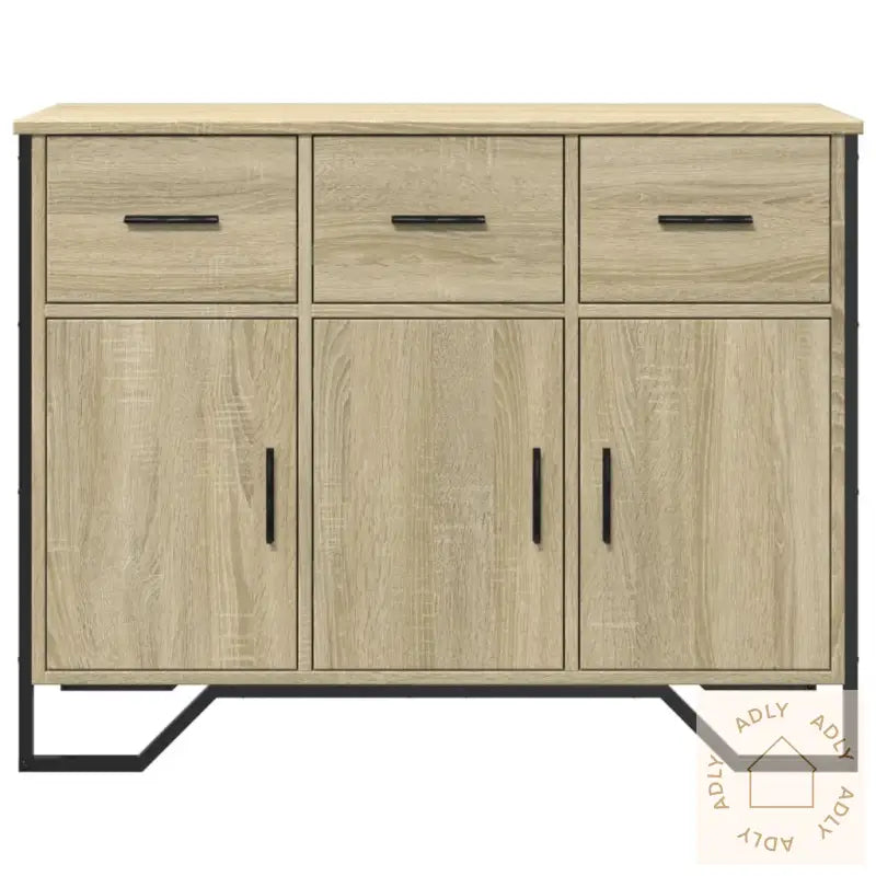 Skjenk Sonoma Eik 97X32,5X74,5 Cm Konstruert Tre