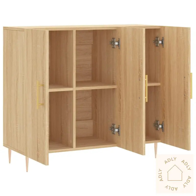 Skjenk Sonoma Eik 90X34X80 Cm Konstruert Tre