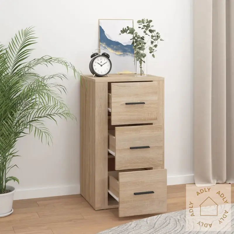 Skjenk Sonoma Eik 40X33X70 Cm Konstruert Tre