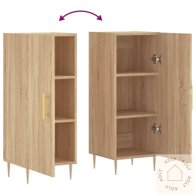 Skjenk Sonoma Eik 34,5X34X90 Cm Konstruert Tre