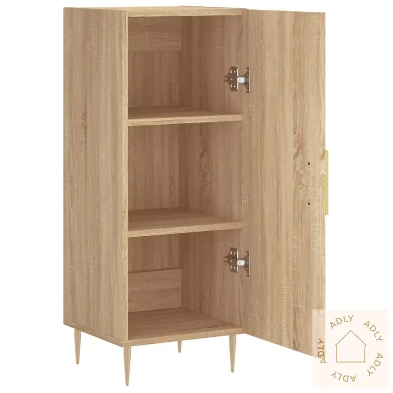 Skjenk Sonoma Eik 34,5X34X90 Cm Konstruert Tre